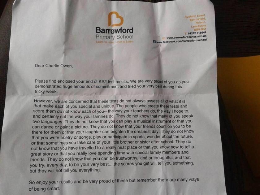 A letter from a school to it's pupils.