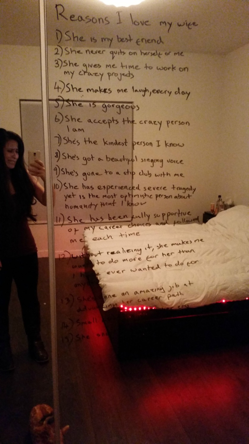 Sweet Husband Writes Loving Note on the Mirror For Wife Battling Mental Illness