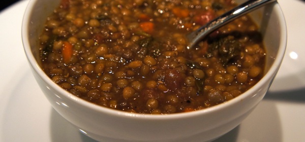 "brown lentil soup"