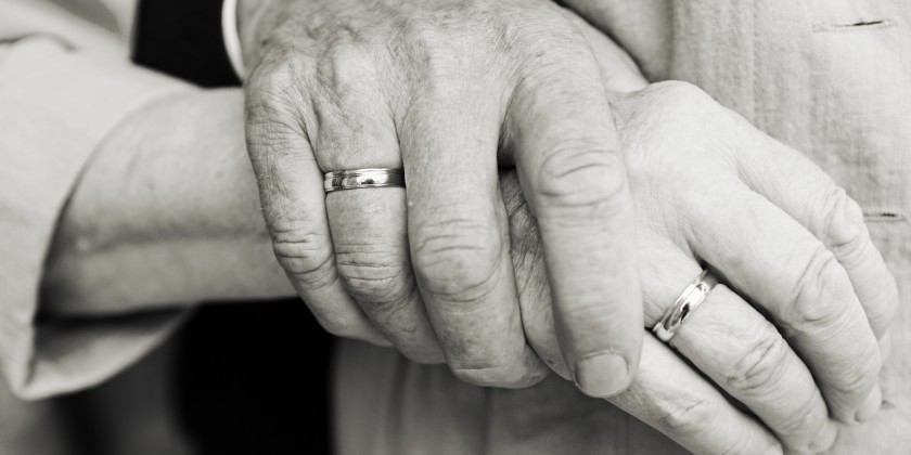 "old couple" wallpaper holding hands